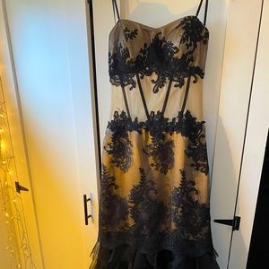 Gorgeous couture strapless corset prom dress